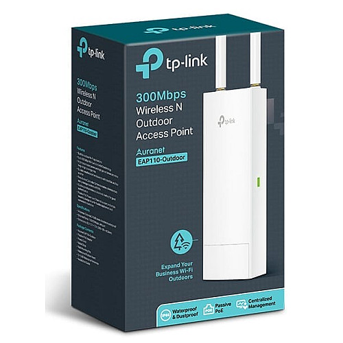 Точка доступа TP-LINK EAP110 OUTDOOR N300, 1хFE LAN, Passive PoE