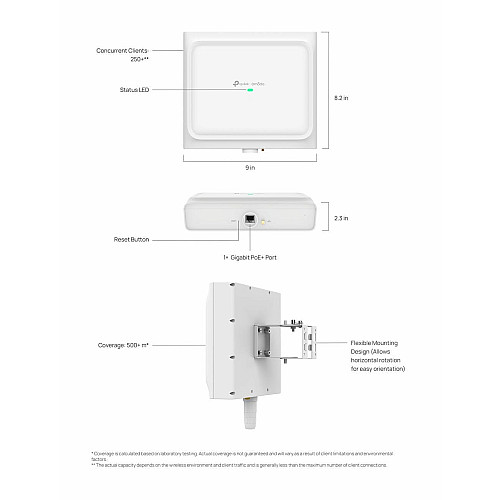 Точка доступа TP-LINK EAP650 D120 OUTDOOR AX3000, 1xGE LAN, PoE, Passive PoE