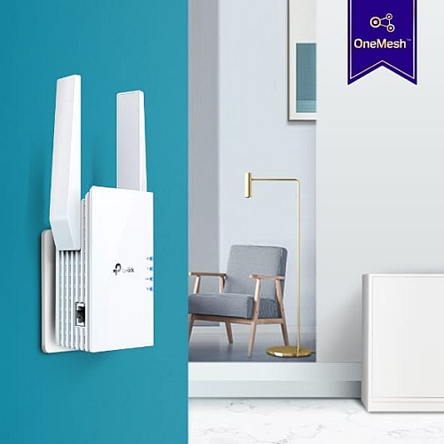 Расширитель покрытия WiFi TP-LINK RE605X AX1800, 1хGE, MESH