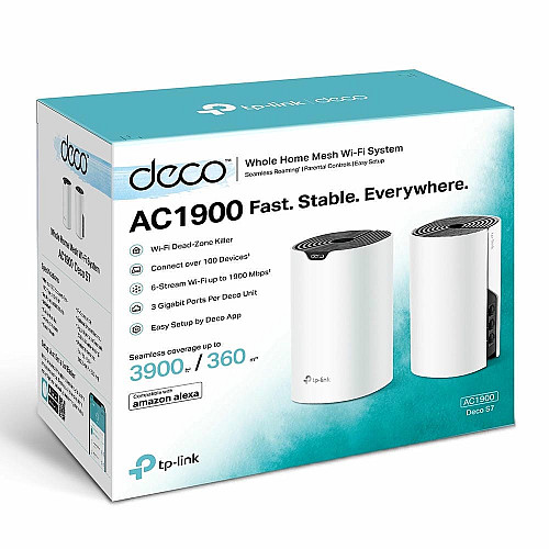 Система WiFi-Mesh TP-LINK Deco S7 AC1900, 3xGE LAN/WAN, 2мод