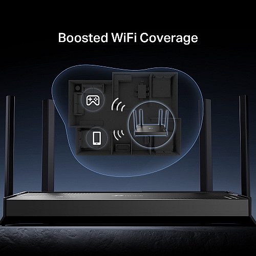 Маршрутизатор TP-LINK Archer BE220 BE3600, 4xGE LAN, 1xGE WAN, MESH