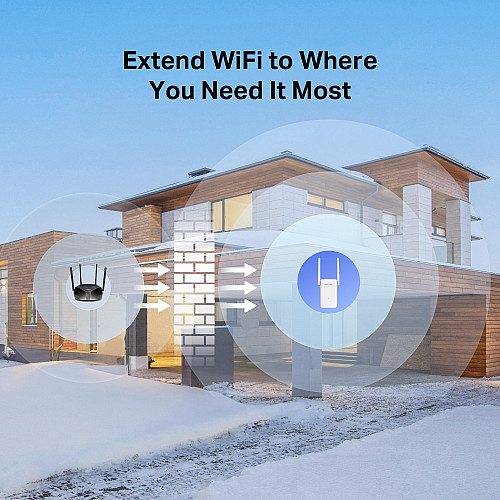 Розширювач покриття WiFi MERCUSYS ME80X AX3000, 1хGE LAN