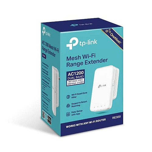 Розширювач покриття WiFi TP-LINK RE300, AC1200, MESH
