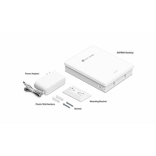 Точка доступа TP-LINK EAP650-Desktop AX3000, 4xGE LAN, 1, FXS-port, PoE, Passive PoE