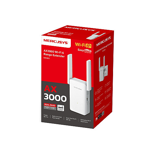 Розширювач покриття WiFi MERCUSYS ME80X AX3000, 1хGE LAN