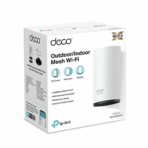 Система WiFi-Mesh TP-LINK Deco X50 AX3000, 2xGE LANWAN, 1мод, наружная