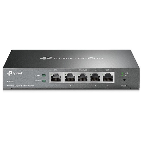 Мультисервісний Маршрутизатор TP-LINK ER605, 2xGE LAN, 1xGE WAN, 2xGE LAN/WAN, USB
