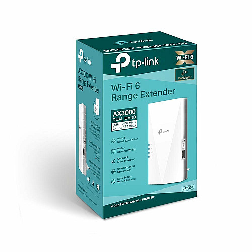 Расширитель покрытия WiFi TP-LINK RE700X AX3000, 1хGE, MESH