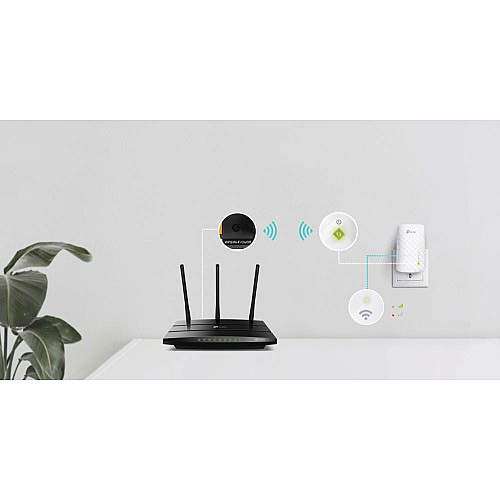 Розширювач покриття WiFi TP-LINK RE220 AC750, 1xFE LAN, MESH