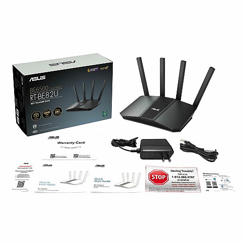 Маршрутизатор ASUS RT-BE82U BE6500 4x2.5GE LAN, 1x2.5GE WAN. 1xUSB3.2, MESH