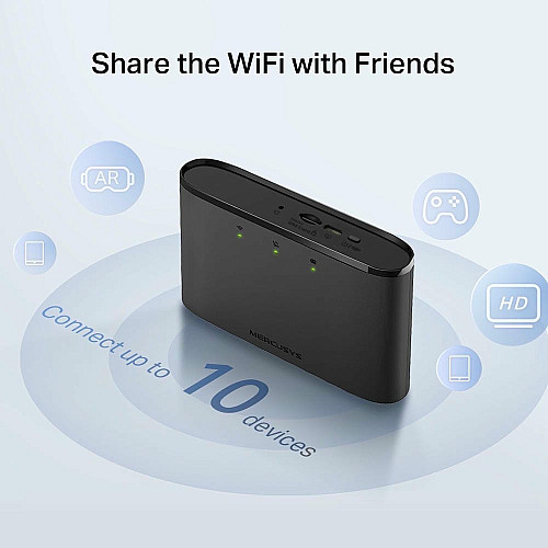 Мобільний Маршрутизатор MERCUSYS MT110 N150, 4G/LTE, 2200мА*год