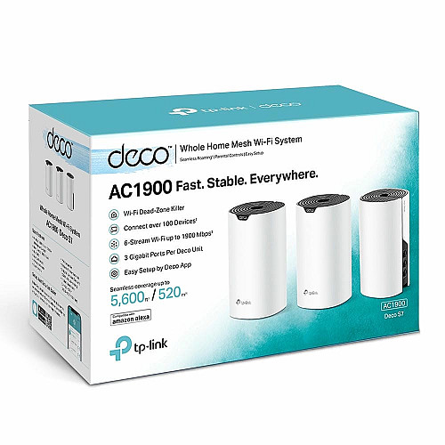 Система WiFi-Mesh TP-LINK Deco S7 AC1900, 3xGE LAN/WAN, 3мод