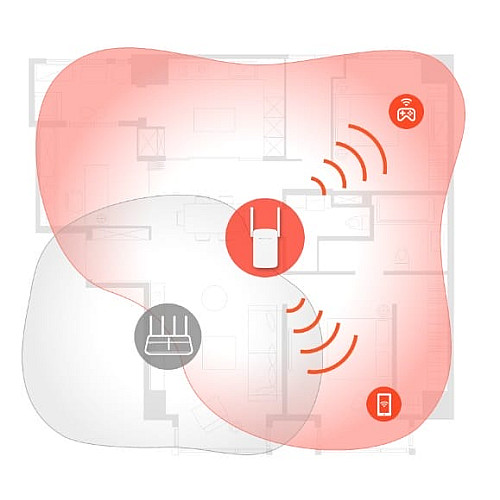Расширитель покрытия WiFi MERCUSYS ME30 AC1200, 1хFE LAN