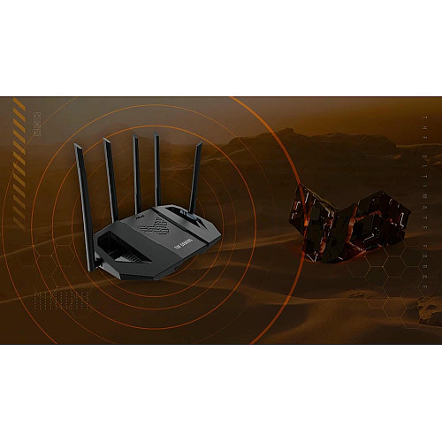 Маршрутизатор ASUS TUF-BE6500 BE6500, 3x2.5GE LAN, 1x2.5xGE WAN, 1xUSB3.2, MESH