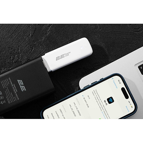 Мобільний маршрутизатор 2E PowerLink (MiFi-1 2024) LTE, Wi-Fi6, 1xUSB, 1xCRC9 білий