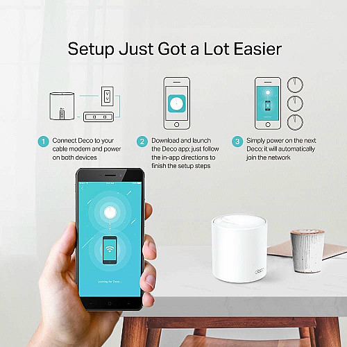 Система WiFi-Mesh TP-LINK Deco X20 AX1800, 1xGE LAN, 1xGE WAN, 3мод