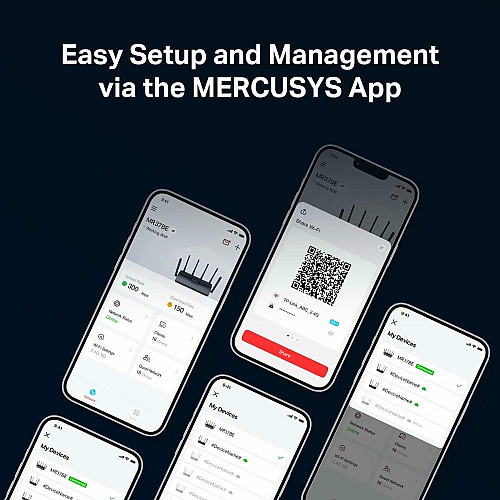 Маршрутизатор MERCUSYS MR37BE BE6500, 2xGE LAN, 1x2.5GE LAN, 1x2.5GE WAN, MESH