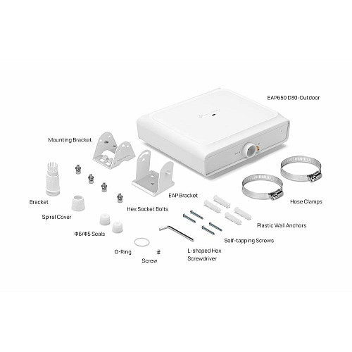 Точка доступу TP-LINK EAP650 D30 OUTDOOR AX3000,  1xGE LAN, PoE,  Passive PoE