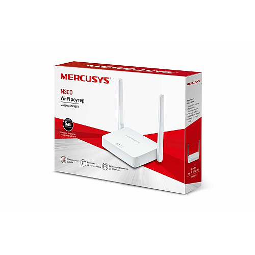 Маршрутизатор MERCUSYS MW301R N300, 2xFE LAN, 1xFE WAN