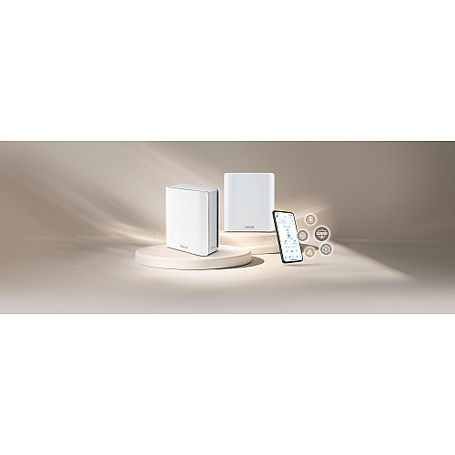 Система WiFi-Mesh ASUS ZenWiFi BT8 BE14000, 1xGE LAN, 1x2.5GE LAN, 1x2.5GE LAN, 1xUSB 3.0, 2мод, білий