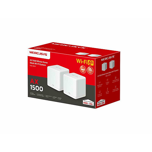 Система WiFi-Mesh MERCUSYS Halo H60X AX1500, 3xGE LAN/WAN, 2мод