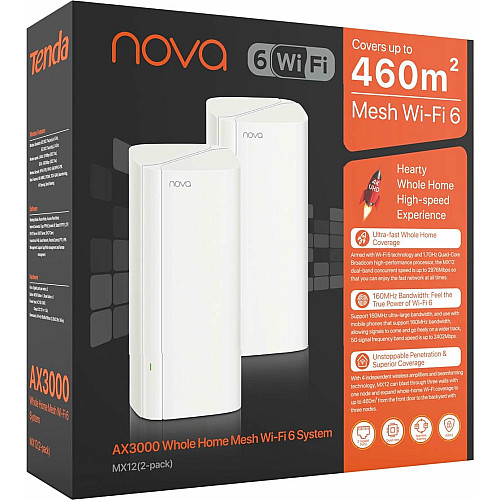 Система WiFi-Mesh TENDA MX12 NOVA AX3000, 2мод