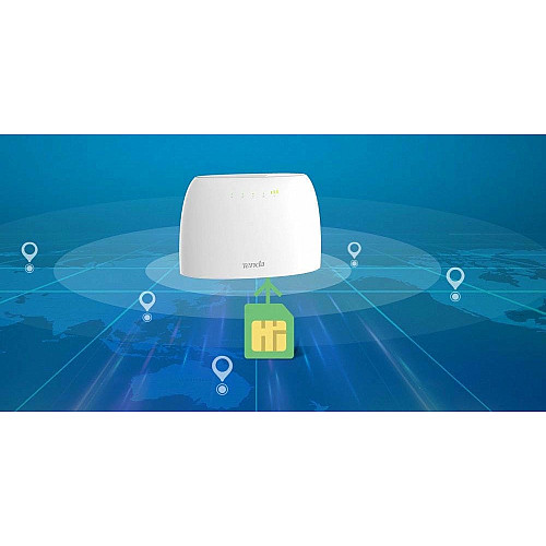 Маршрутизатор TENDA 4G03 N300, 4G/LTE, 1xFE LAN, 1xFE LAN/WAN, Слот для SIM-карты