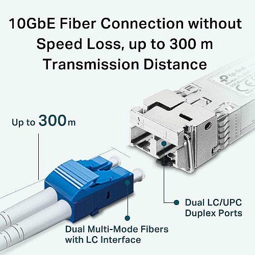 Трансивер SFP+ TP-LINK TL-SM5110-SR 10GBase-SR, MM, 300m, LC
