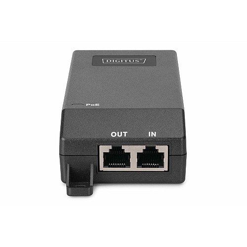 PoE-инжектор DIGITUS PoE+ 802.3at, 10/100/1000 Mbps, Output max. 48V, 30W, черный