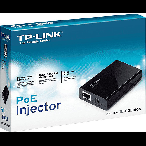 Інжектор PoE TP-LINK POE150S 1xGE, 1xGE PoE, 15.4Вт