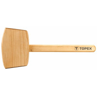 Киянка дерев'яна TOPEX, 500г, рукоятка дерев'яна