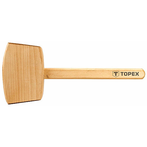 Киянка дерев'яна TOPEX, 500г, рукоятка дерев'яна