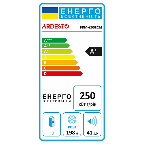 Морозильна скриня ARDESTO, 198л, А+, ST, диспл зовн., режим холодильника, білий