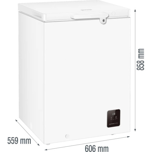 Морозильна скриня Gorenje, 141л, А+, ST, інверторн, Дисплей, білий
