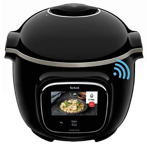 Мультиварка-скороварка Tefal Cook4me Touch, 1600Вт, чаша-6л, сенсорное управл., 13 программ, металл/пластик, черный