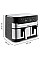 Мультипіч Tefal Dual EasyFry&Grill AirFryer, 2700Вт, чаша-5.2+3.1л, сенсорне керув., 2 чаши, гриль, пластик, сіро-чорний