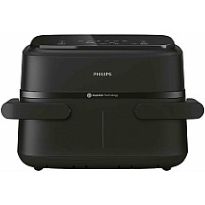 Мультипіч Philips Ovi Flex Dual 2450Вт, чаша-3+3л, сенсорне управл., 2 контейнера, 6 авто. програм, пластик, чорний