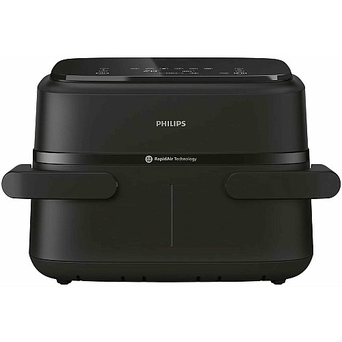 Мультипечь Philips Ovi Flex Dual 2450Вт, чаша-3+3л, сенсорное управл., 2 контейнера, 6 авто. программ, пластик, черный