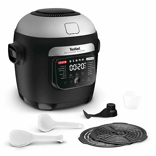 Мультиварка-мультипечь Tefal Multicook Actifry, 1334Вт, чаша-6л, сенсорное управл., 14 программ, металл/пластик, черный