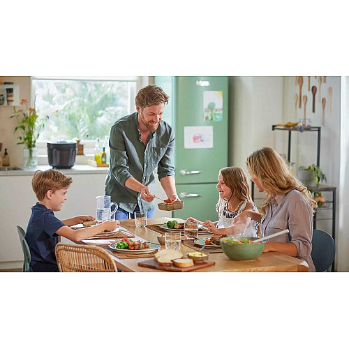 Мультиварка-скороварка Philips All-in-One Cooker, 1000Вт, чаша-5л, электронное управл., пластик, черный