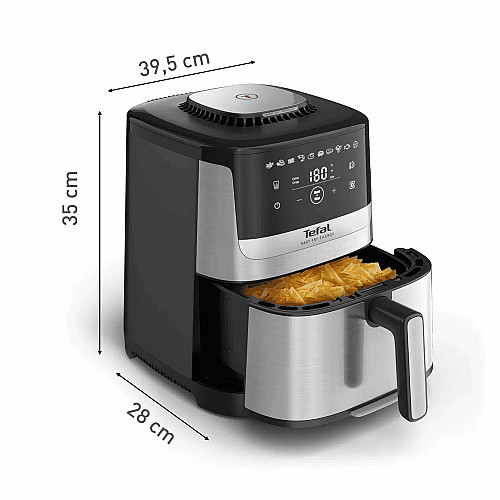 Мультипечь Tefal Easy Fry Silence, 1670Вт, чаша-5л, сенсорное управл., 10 программ, пластик, нерж. сталь-черный