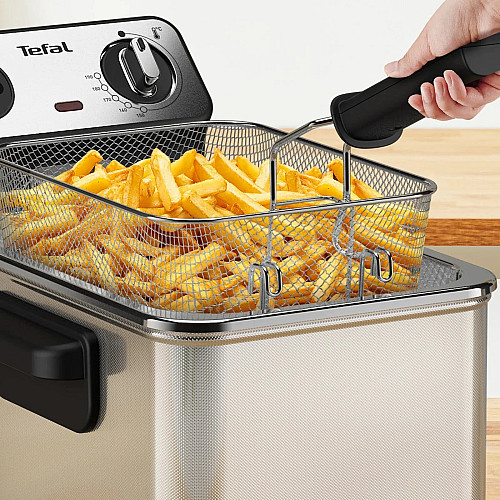 Фритюрниця Tefal Filtra Pro, 2400Вт, ємність-3л, механічне керув., від 150°C до 190°C нержавіюча сталь, чорний