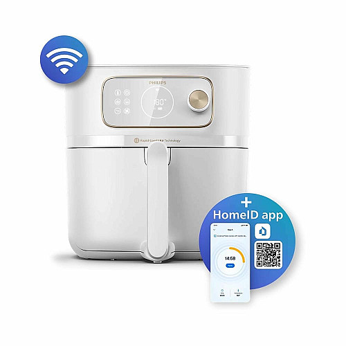 Мультипечь Philips Combi XXL Connected 2200Вт, чаша-8.3л, сенсорное управл., 22 авто. программ, пластик, белый