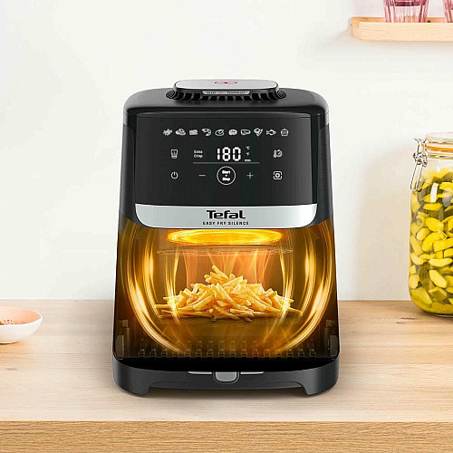 Мультипіч Tefal Easy Fry Silence, 1670Вт, чаша-5л, сенсорне керув., 10 програм, пластик, чорний