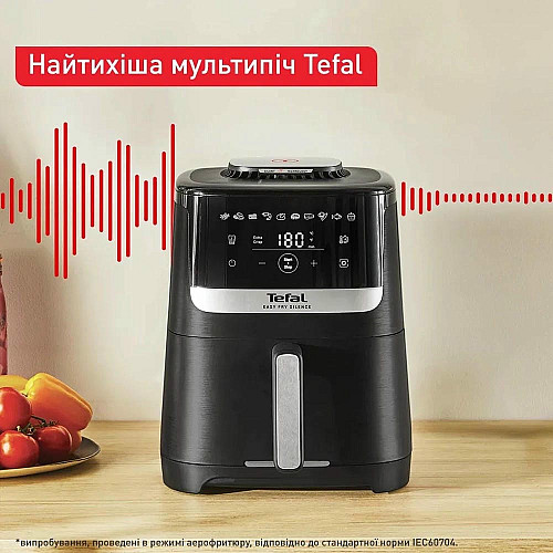 Мультипіч Tefal Easy Fry Silence, 1670Вт, чаша-5л, сенсорне керув., 10 програм, пластик, чорний