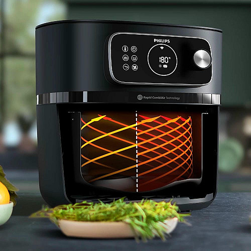 Мультипечь Philips Combi XXL Connected 2200Вт, чаша-8.3л, сенсорное управл., 22 авто. программ, пластик, белый