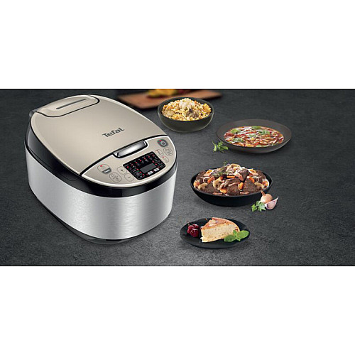 Мультиварка Tefal Essential, 750Вт, чаша-5л, електронне керув., пластик, сірий