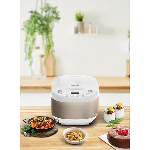 Мультиварка Moulinex SimplyCook Plus, 750Вт, чаша-4л, електронне керув., метал/пластик, білий