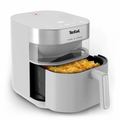 Мультипіч Tefal Easy Fry Infrared, 1850Вт, чаша-7л, сенсорне керув., 8 програм, з віконцем, пластик, світло-сірий