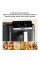 Мультипіч Tefal Easy Fry Crispy Stack, 2700Вт, чаша-6+4л, сенсорне керув., 2 чаши, гриль, пластик, чорний